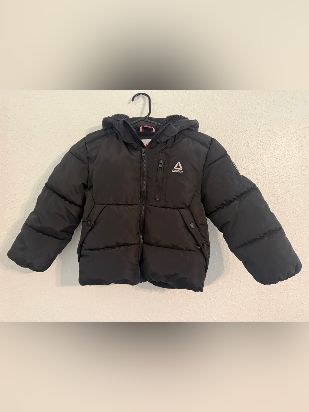 Reebok Toddler Heavyweight Puffer Jacket Winter Coat with Hood Black Size 5T